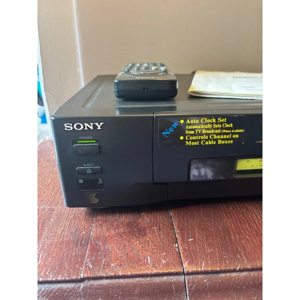 Sony SLV-770HF Hi-Fi Stereo VHS VCR Player 4-Head Remote and Manual Tested